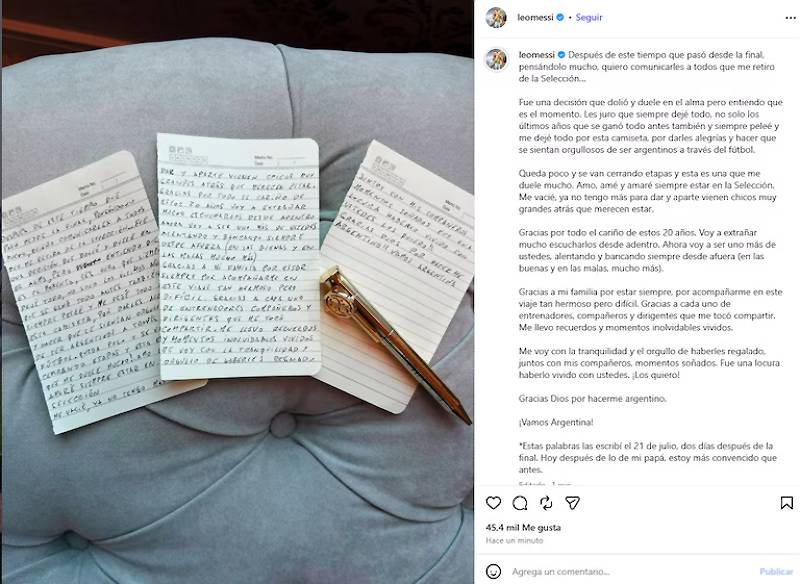 CARTA MESSI