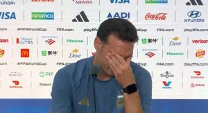 SCALONI TRAS EL PARTIDO CON ESPANA