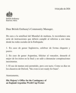 comunicado britanico por partido