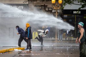 destrozos en marcha universitaria