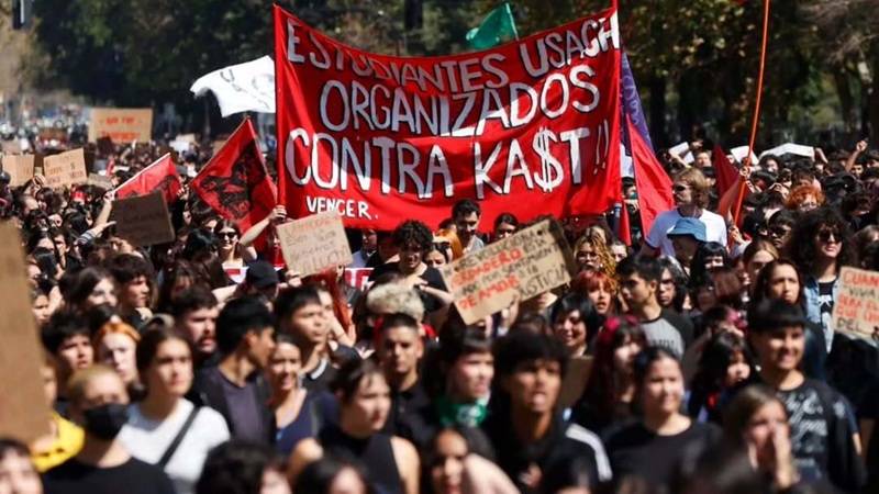 estudiantes contra kast chile