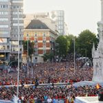 España celebró el título mundial con una multitud en Madrid