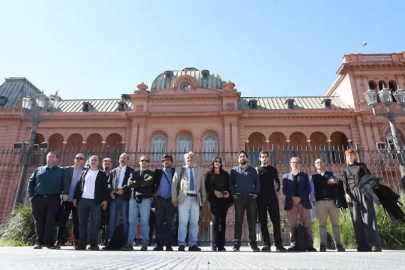 periodistas acreditados en casa rosada