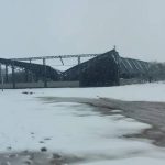 La nieve provocó el derrumbe del techo de un polideportivo en construcción en Naschel