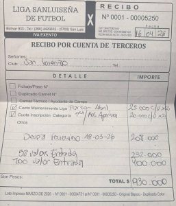 san lorenzo denuncia a la liga puntana de futbol