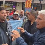 Obreros de Villa Mercedes le reclamaron a Poggi por una obra paralizada